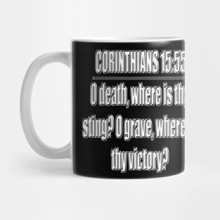 Bible Verse 1 Corinthians 15:55 Mug